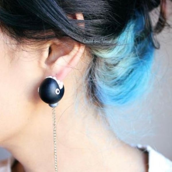 Chain Chomp Earrings Stainless Steel Super Mario image 3
