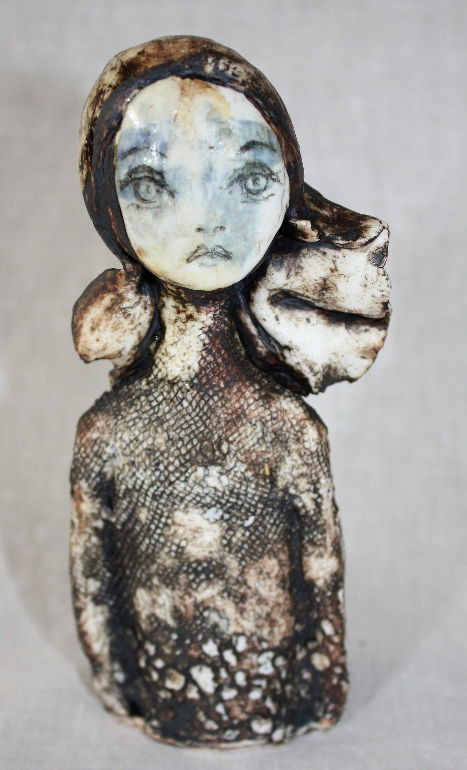 Ceramic Porcelain Paper clay sculpture 'Sophia' Etsy