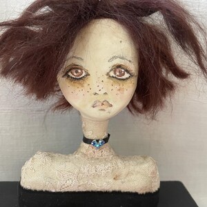 Bespoke, Handmade, Clay Art Doll bust. ‘Monica’