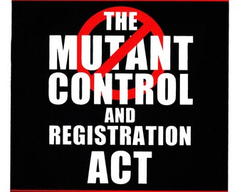 X-Men Mutant Registration Propaganda Poster Handpulled Silkscreen Print