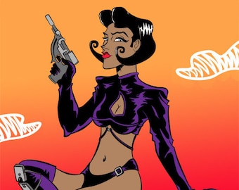 Aeon Flux Pinup Pop Art Print