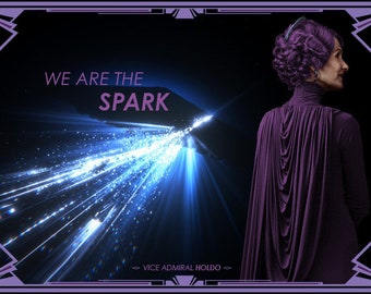 Star Wars Last Jedi Holdo Art Deco Print