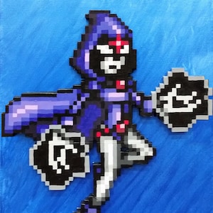 Teen Titans Raven Pixel Pop Art Print