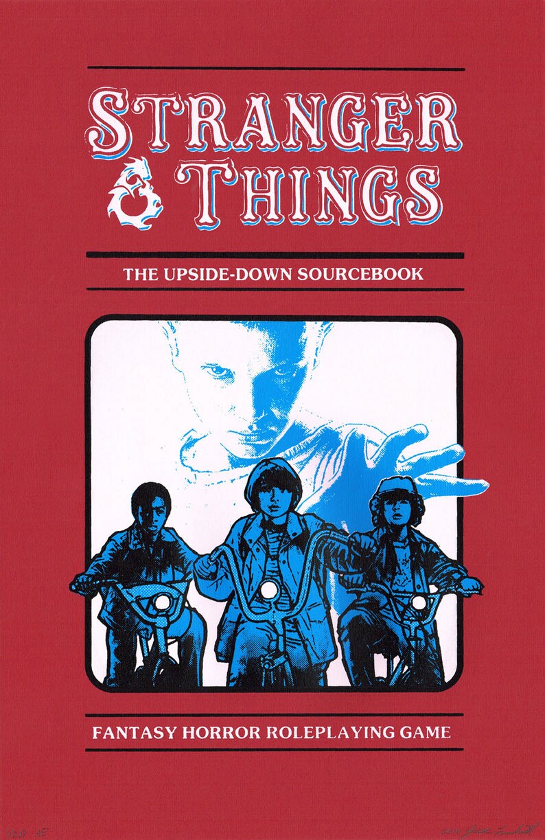 Stranger Things Dungeons and Dragons Style Print - Etsy