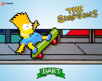 Simpsons Bart Pixel Pop Art Print