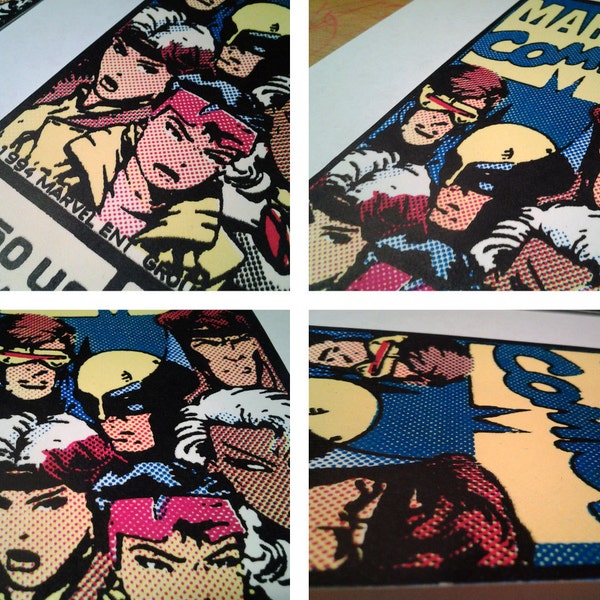 X-Men Pop Art handpulled silkscreen print bookmark