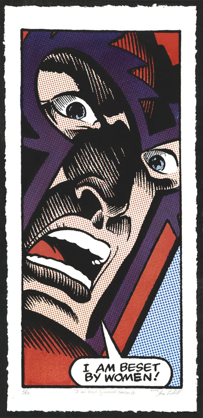 X-Men Magneto Pop Art Lichtenstein hand-pulled silkscreen print image 1