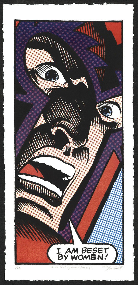 X-Men Magneto Pop Art Lichtenstein hand-pulled silkscreen print