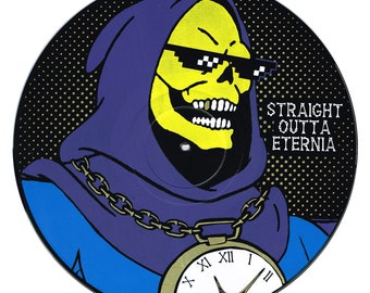 Skeletor Hip-Hop Vinyl Record Silkscreen Print