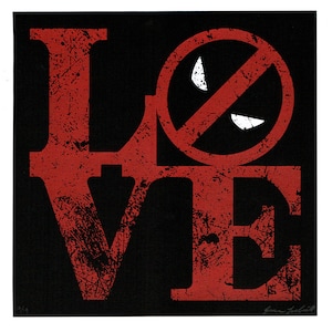 Deadpool Love X-Men hand-pulled silkscreen print