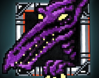 Ridley Metroid Pixel Pop Art Print