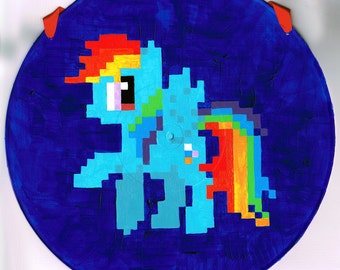 Rainbow Dash My Little Pony Pixel 8-Bit Painting