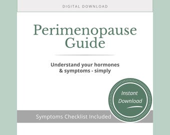Perimenopause Guide for Women | Menopause Symptoms PDF | Hormone Balance Guide | Midlife Wellness | Instant Download Checklist