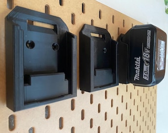 Set of 3 Makita 18V Battery Holders | Workshop Organizer | Tool Storage | Robust PETG