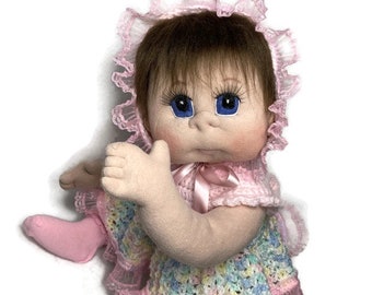 Soft Sculpture Doll,  Soft Cloth Baby Doll 26" READY TO SHIP