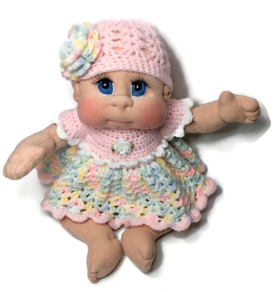 Soft Sculptured Doll 18 Doll made in USA soft cloth Etsy