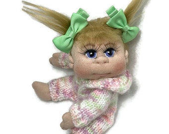 Soft Cloth Baby Doll  8" Tiny Baby  MADE TO ORDER