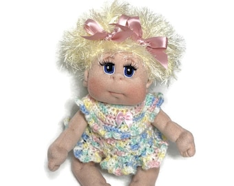 Soft Cloth Baby Doll  12" Tiny Baby Made in the USA, READY to SHIP