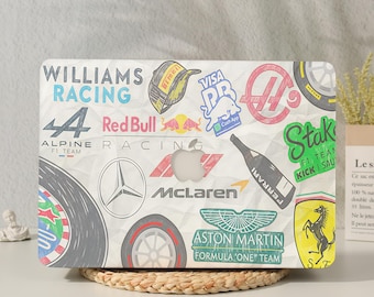 F1 Team Laptop Case for MacBook Neo A18 Air 11/13/15 M1/M2,MacBook Pro 13/14/16,Air 13 A3240 Air 15 A3241 MacBook 2024/25/26
