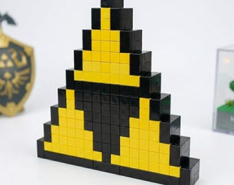 Trifuerza Pixel Art MOC / Decoración de pared 3D / Compatible con LEGO (232 piezas)