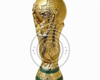 Troféu artesanal da Copa do Mundo de Futebol 2026 | Troféu personalizado | Taça do Campeão Dourada e Brilhante, 36,8 cm