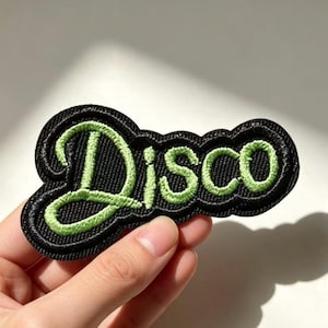Écusson disco | Badge thermocollant rétro point d'interrogation