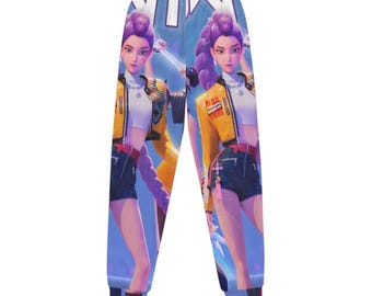 K/DA Ahri Popstar Character Youth Joggers | Gaming Kpop Fan Apparel