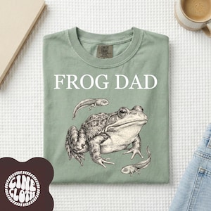 Groda pappa-tröja, rolig groda-tröja, fars dag-present, pappa-tröja, groda-tröja, t-shirt med bekväma färger.