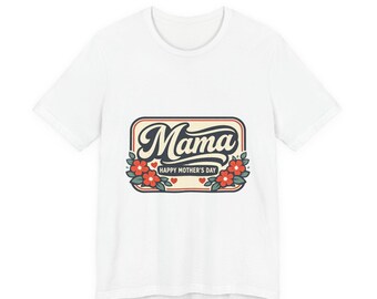 Maglietta vintage floreale "Mama" / Festa della mamma, vita sentimentale da mamma