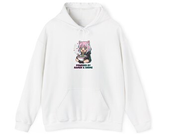 Chibi Neko Girl Hoodie | Kawaii Ramen Anime Casualwear