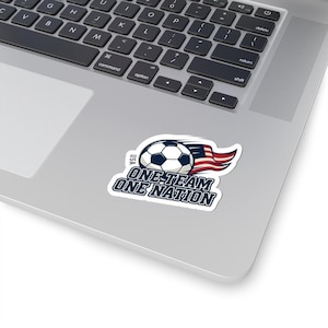 One Team One Nation Kiss-Cut Sticker | country pride, retro soccer imagem 5
