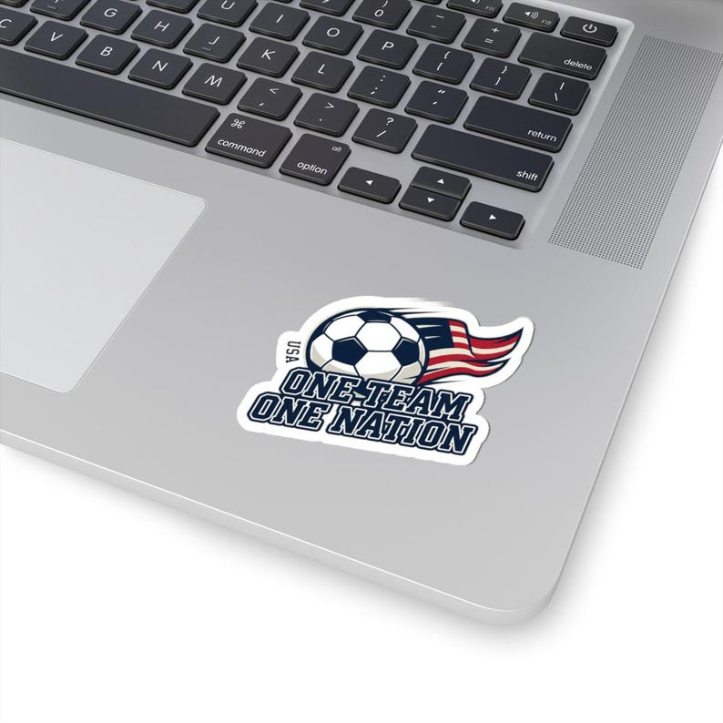 One Team One Nation Kiss-Cut Sticker | country pride, retro soccer imagem 5