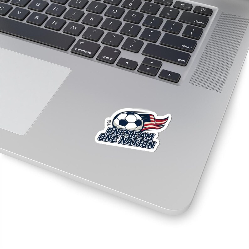 One Team One Nation Kiss-Cut Sticker | country pride, retro soccer imagem 2