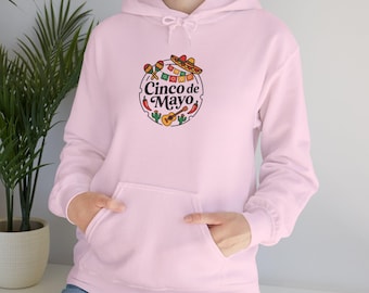 Felpa con cappuccio Cinco de Mayo Fiesta / Sombrero messicano, Taco, Design Cactus