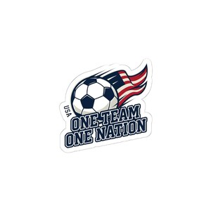 One Team One Nation Kiss-Cut Sticker | country pride, retro soccer imagem 7