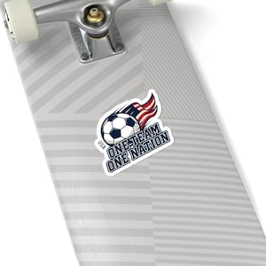 One Team One Nation Kiss-Cut Sticker | country pride, retro soccer imagem 8