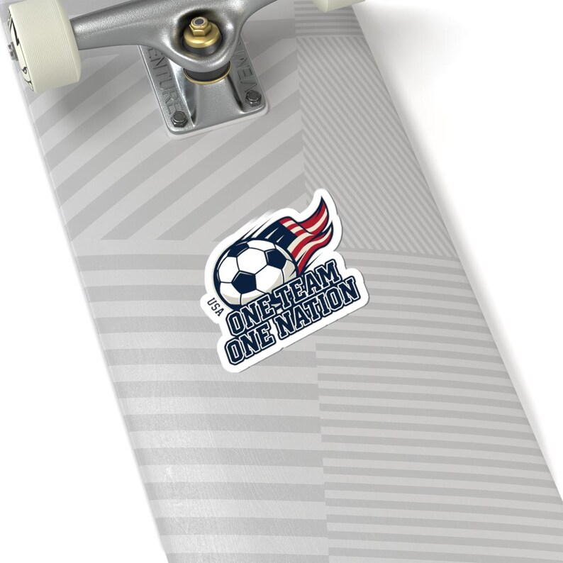 One Team One Nation Kiss-Cut Sticker | country pride, retro soccer imagem 8