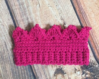 Crocheted Crown Ear Warmer, Winter Accessory