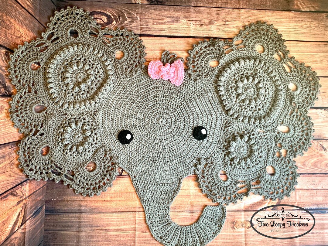 Crocheted Elephant Rug - Etsy