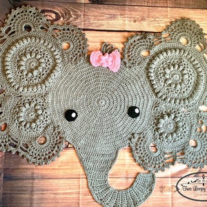 Crocheted Elephant Rug