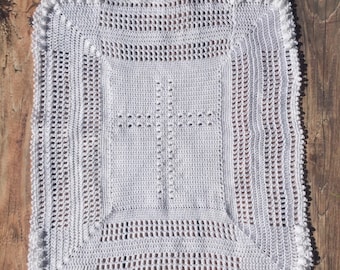 Crocheted Christening/Baptism Blanket
