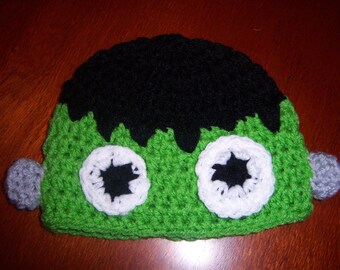 Crocheted Frankenstein Beanie