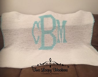 Monogram Crocheted Afghan