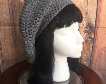 Crochet Slouchy Hat, Custom Color Knit Beanie