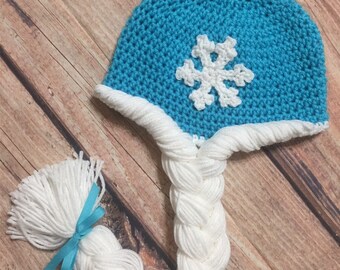 Princess Inspired Crocheted Hat w/braid