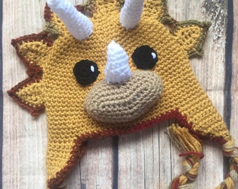 Crocheted Dinosaur Hat