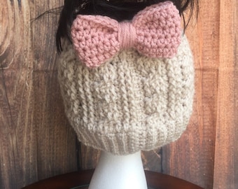 Messy Bun/Ponytail Hat