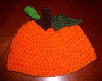 Crocheted Pumpkin Beanie