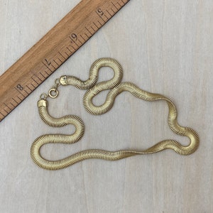 1pc Vintage Brass Flat Snake Chain 18" (46mm) Length 5mm width