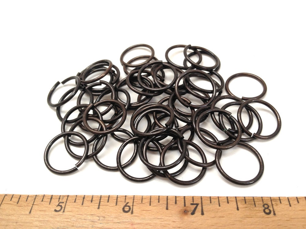 Bulk Jump Rings 100 Gunmetal Dark Silver Color 6mm Iron Saw Cut O Ring  Connectors Jewelry Making Supply Chain Maille Lot Set 
